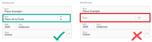 Adresse structurée